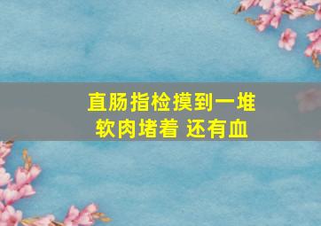 直肠指检摸到一堆软肉堵着 还有血